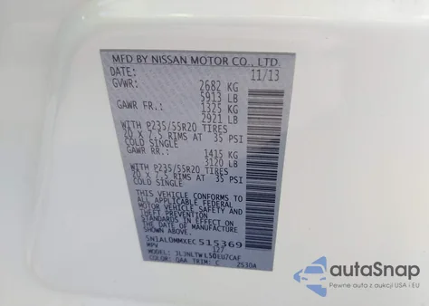 2014 Infiniti Qx60 из США, поврежденный, VIN 5N1AL0MMXEC515369